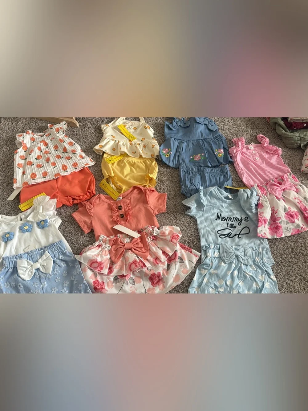 Bundle of 7 NWT 6-9m baby girl clothes
